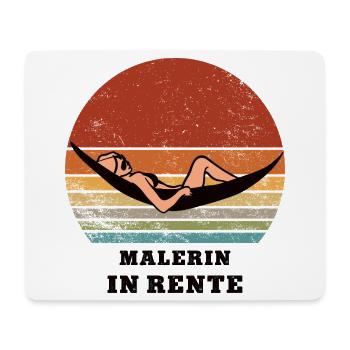 pension painter pensioner retirement varnisher - Mouse Pad (horizontal) - white - Front