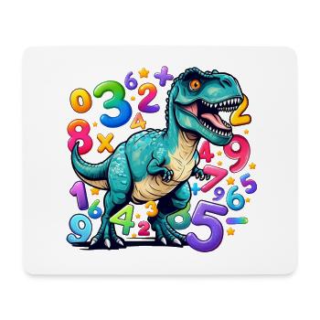 Dinosaure vibrant avec motif numérique ludique - Tapis de souris (format paysage) - blanc - Devant