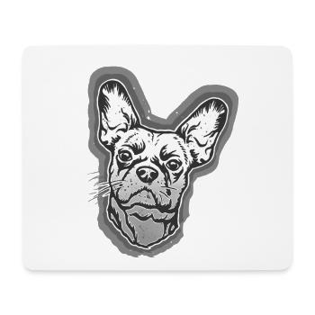 Französische Bulldogge - Mousepad (Querformat) - Weiß - Vorne