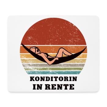 pension pastry chef pensioner retirement baker - Mouse Pad (horizontal) - white - Front