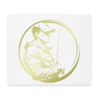 Fishing Silhouette Fisherman - Mouse Pad (horizontal) - white - Front