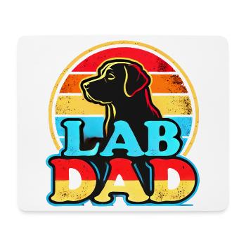 Retro Lab Dad, Labrador Dog Dad  - Mouse Pad (horizontal) - white - Front