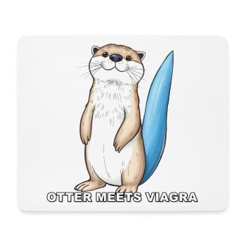 Otter meets Viagra - Mouse Pad (horizontal) - white - Front