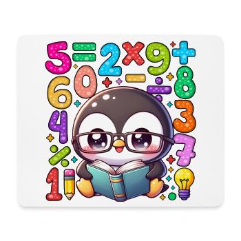 Number Day Penguin Reading Numbers - Mouse Pad (horizontal) - white - Front
