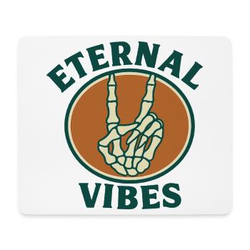 Eternal Vibes Skelett Peace Design - Mouse Pad (horizontal) - white - Front
