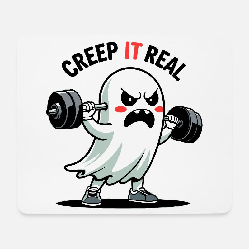Creep It Real Ghost Lift - Mousepad (Querformat) - Weiß