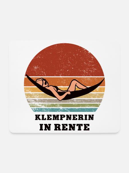 Rente Klempnerin Rentnerin Ruhestand - Mousepad (Querformat) - Weiß