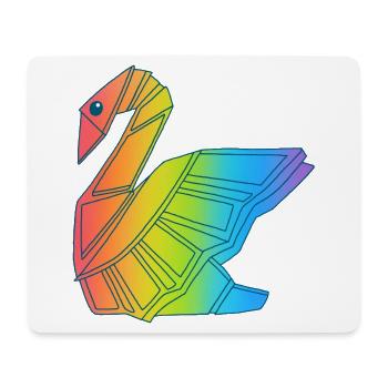 Rainbow Swan - Mouse Pad (horizontal) - white - Front