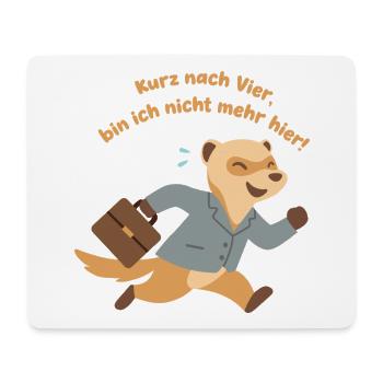 Four o'clock closing time Ferret, finally closing time - Mouse Pad (horizontal) - white - Front