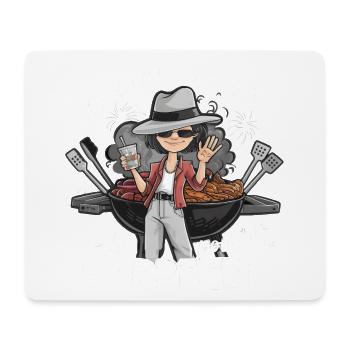 Vatertagsgeschenk Barbecue Master Grill - Mousepad (Querformat) - Weiß - Vorne