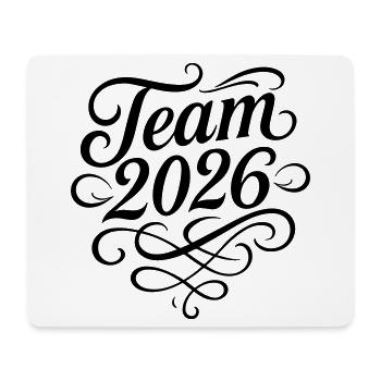 Équipe 2026 - Tapis de souris (format paysage) - blanc - Devant