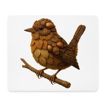 Wren in a natural look - Mouse Pad (horizontal) - white - Front