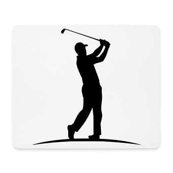 Illustration de silhouette de golfeur - Tapis de souris (format paysage) - blanc - Devant