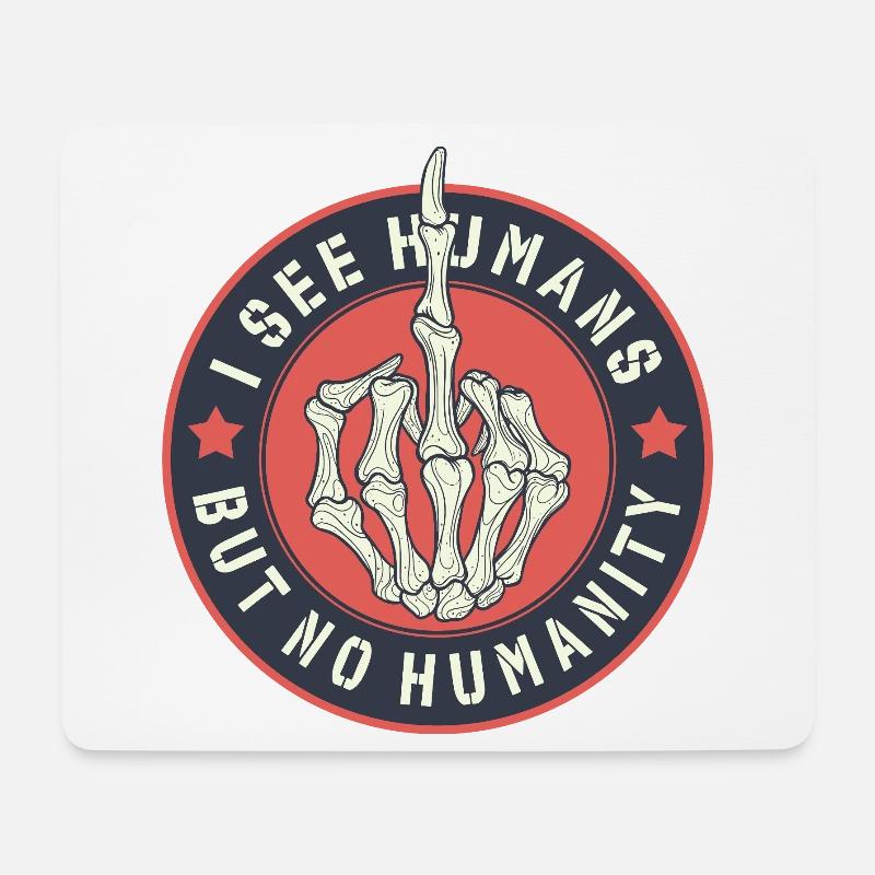I See humans but no humanity - Mousepad (Querformat) - Weiß