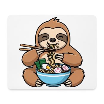 Sloth Asia Noodle Soup Ramen Malaysia China - Mouse Pad (horizontal) - white - Front