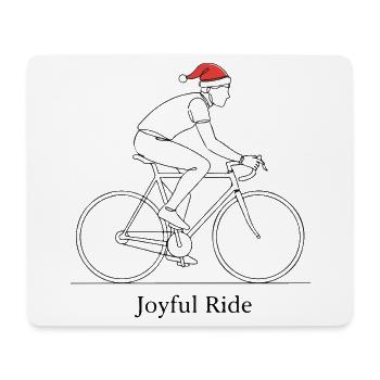 Joyful Ride Santa Cyclist - Mouse Pad (horizontal) - white - Front