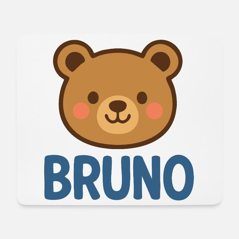 Bruno - Mousepad (Querformat) - Weiß