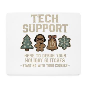 Tech Support Ugly Christmas Sweater Informatiker - Mousepad (Querformat) - Weiß - Vorne