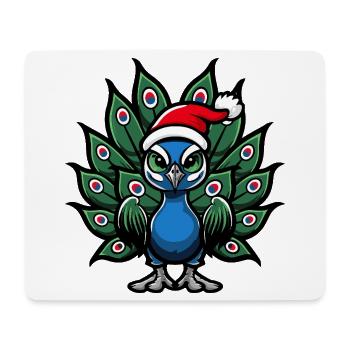 Peacock Bird Christmas - Mouse Pad (horizontal) - white - Front
