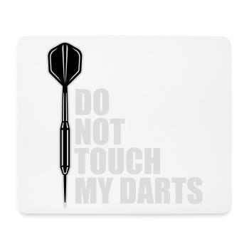 Do Not Touch My Darts Warnung Dartspieler Humor - Mousepad (Querformat) - Weiß - Vorne