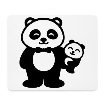 Panda Father Baby Gift Family - Mouse Pad (horizontal) - white - Front