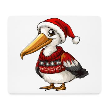 Pelikan Vogel Weihnachten Xmas - Mousepad (Querformat) - Weiß - Vorne