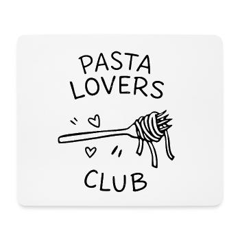 Pasta Lovers Club Minimal Food Statement - Mouse Pad (horizontal) - white - Front