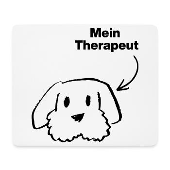 MEIN THERAPEUT: HUND! 🐶 DOGLOVER FELLNASEN HUNDE - Mousepad (Querformat) - Weiß - Vorne