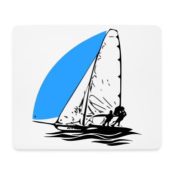 49er Segeljolle Segelboot Regatta Segel Segelsport - Mousepad (Querformat) - Weiß - Vorne