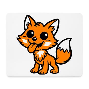Fuchs Comic - Mousepad (Querformat) - Weiß - Vorne