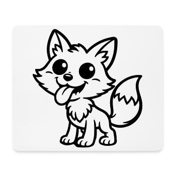 Fuchs Comic Lustig - Mousepad (Querformat) - Weiß - Vorne
