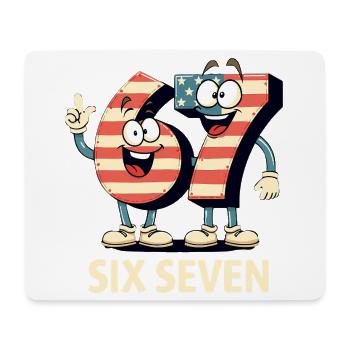 US Flag 67 Memes Six Seven - Mouse Pad (horizontal) - white - Front