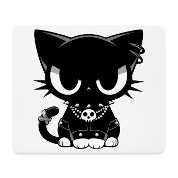 Goth Punk Cat - Mouse Pad (horizontal) - white - Front