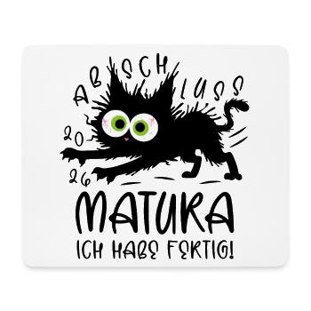 Matura 2026 I'm done cat - Mouse Pad (horizontal) - white - Front