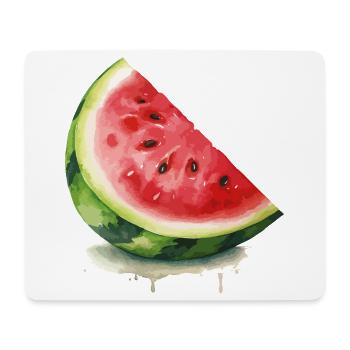 Watercolor Watermelon Slice - Mouse Pad (horizontal) - white - Front