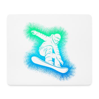 Snowboard Snowboarder Snowboarding - Mouse Pad (horizontal) - white - Front