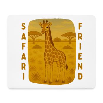 Giraffe in der goldenen Savanne - Mousepad (Querformat) - Weiß - Vorne