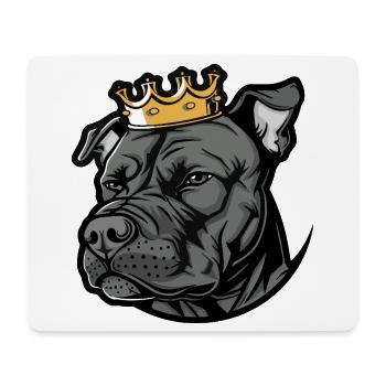 Staffordshire Bull Terrier Dog Crown - Mouse Pad (horizontal) - white - Front
