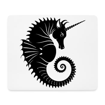 Unicorn Seahorse – Mystical Sea Creature - Mouse Pad (horizontal) - white - Front
