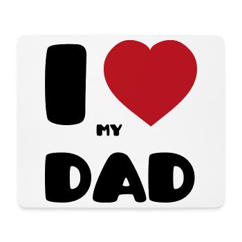 J’aime mon papa - Tapis de souris (format paysage) - blanc - Devant