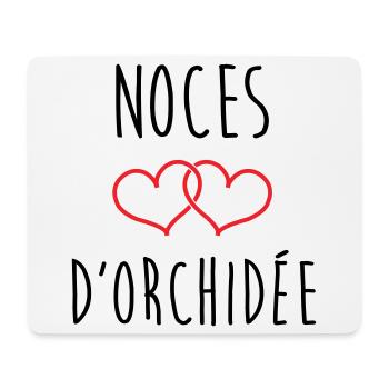 Noces d'Orchidée 55 ans de mariage - Tapis de souris (format paysage) - blanc - Devant