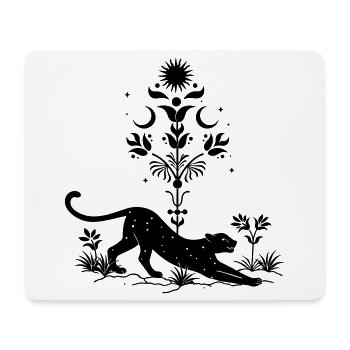 Cosmic Leopard Boho - Mousepad (Querformat) - Weiß - Vorne