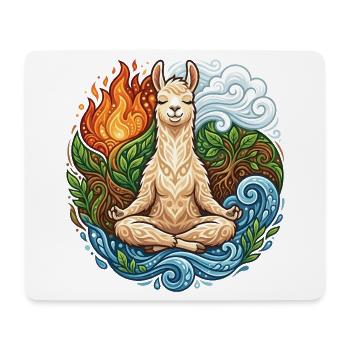 Zen Lama - Éléments spirituels et méditation - Tapis de souris (format paysage) - blanc - Devant
