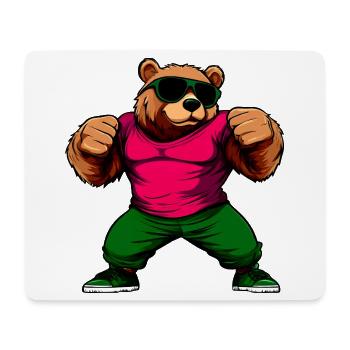 Bears Fitness - Tapis de souris (format paysage) - blanc - Devant