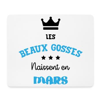 Cadeau naissance bébé garçon Mars Beaux Gosses BG - Tapis de souris (format paysage) - blanc - Devant