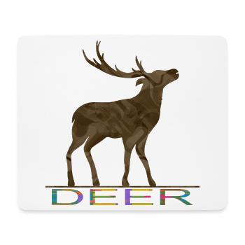 Hirsch - Mousepad (Querformat) - Weiß - Vorne