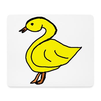 Yellow Duck Silhouette Black - Mouse Pad (horizontal) - white - Front