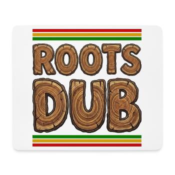 Roots Dub Holz - Mousepad (Querformat) - Weiß - Vorne