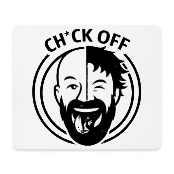 Lustiges Hemd-Bart-Grafik-T-Geschenk für Männermode - Mousepad (Querformat) - Weiß - Vorne