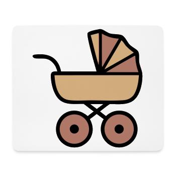 Stroller Baby Boho Icon - Mouse Pad (horizontal) - white - Front